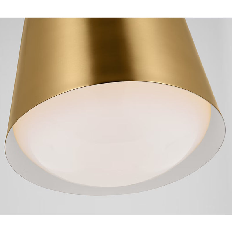 Visual Comfort KSP1141 Draper 1-lt 12" Small Pendant - Burnished Brass