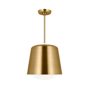 Visual Comfort KSP1141 Draper 1-lt 12" Small Pendant - Burnished Brass