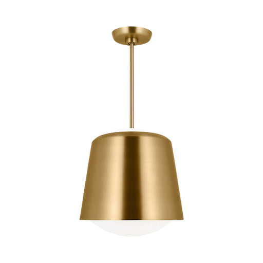 Visual Comfort KSP1141 Draper 1-lt 12" Small Pendant - Burnished Brass