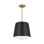 Visual Comfort KSP1141 Draper 1-lt 12" Small Pendant - Midnight Black