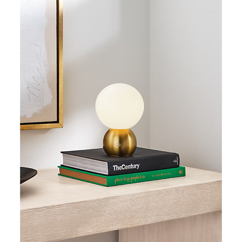 Visual Comfort KST1231-L1 Suki 1-lt 8" Tall LED Rechargeable Table Lamp - Burnished Brass