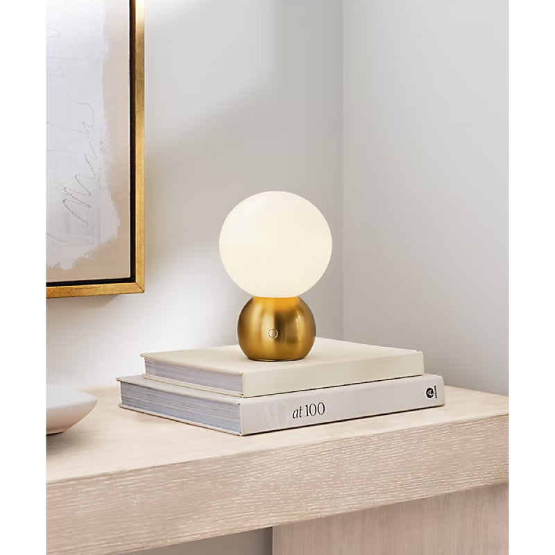 Visual Comfort KST1231-L1 Suki 1-lt 8" Tall LED Rechargeable Table Lamp - Burnished Brass