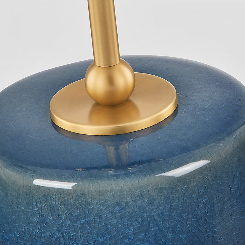 Visual Comfort KST1241 Lauren 1-lt 26" Tall Table Lamp - Deep Ocean Crackle