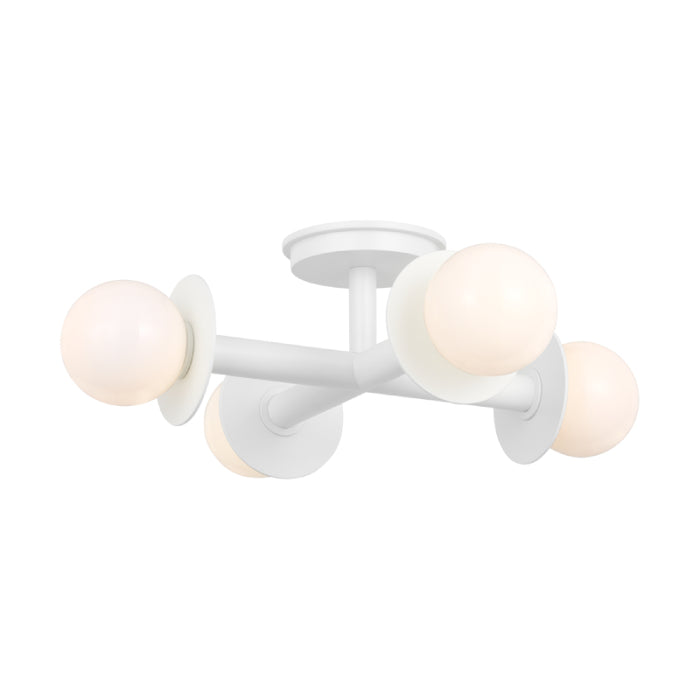 Visual Comfort KF1034 Nodes 4-lt 18" Semi-Flush Mount - Matte White