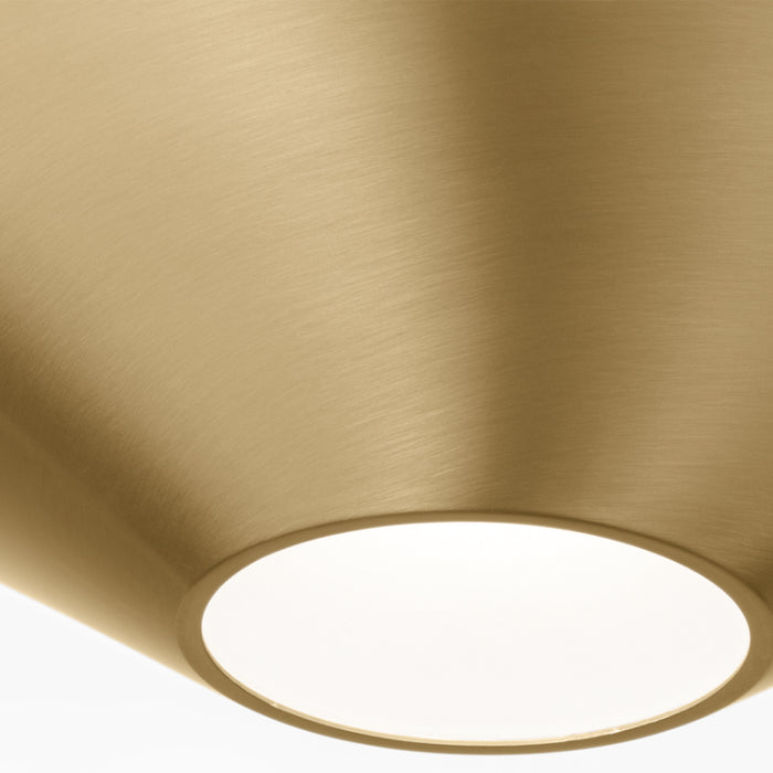 Visual Comfort KF1111 Echo 1-lt 12" LED Medium Flush Mount and Wall Sconce - Burnished Brass