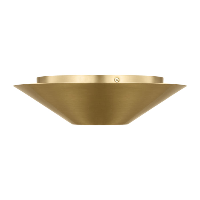 Visual Comfort KF1111 Echo 1-lt 12" LED Medium Flush Mount and Wall Sconce - Burnished Brass