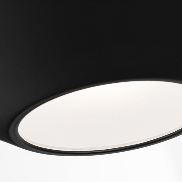 Visual Comfort KF1111 Echo 1-lt 12" LED Medium Flush Mount and Wall Sconce - Midnight Black