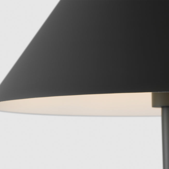 Visual Comfort KT1461 Contra 1-lt 25" Tall Medium Table Lamp - Matte Charcoal Black