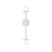 Visual Comfort KWL1012 Nodes 2-lt 24" Tall Wall Sconce - Matte WhiteNickel