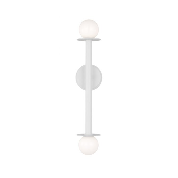 Visual Comfort KWL1012 Nodes 2-lt 24" Tall Wall Sconce - Matte WhiteNickel