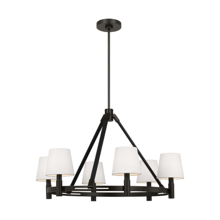 Visual Comfort LC1246 Grayson 6-lt 32" Large Chandelier - Aged Iron