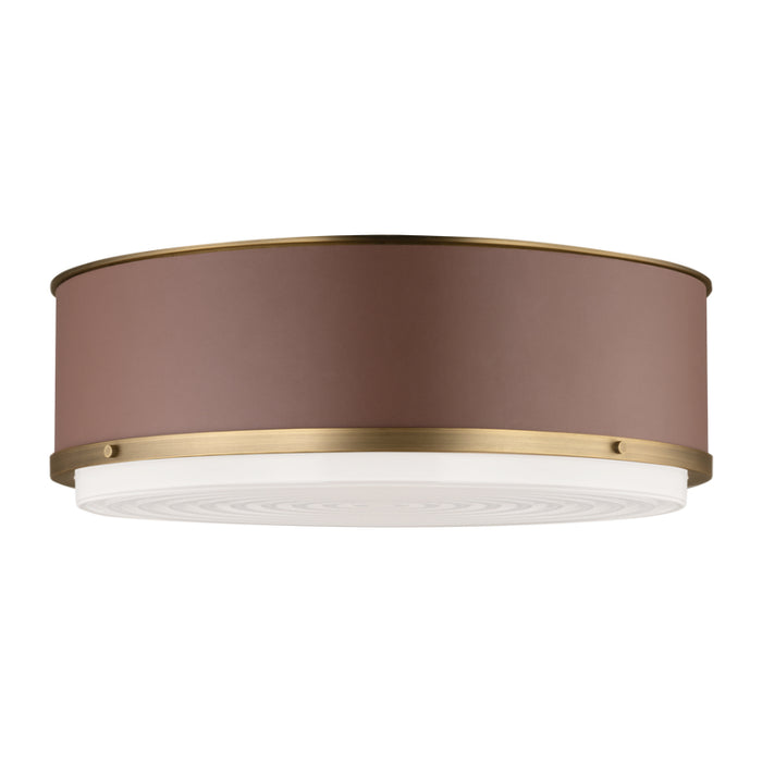 Visual Comfort LF1053 Marlowe 3-lt 18" Large Flush Mount - Time Worm Brass