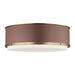 Visual Comfort LF1053 Marlowe 3-lt 18" Large Flush Mount - Time Worm Brass