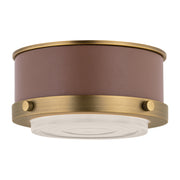 Visual Comfort LF1071 Marlowe 1-lt 5" LED Mini Flush Mount - Time Worm Brass