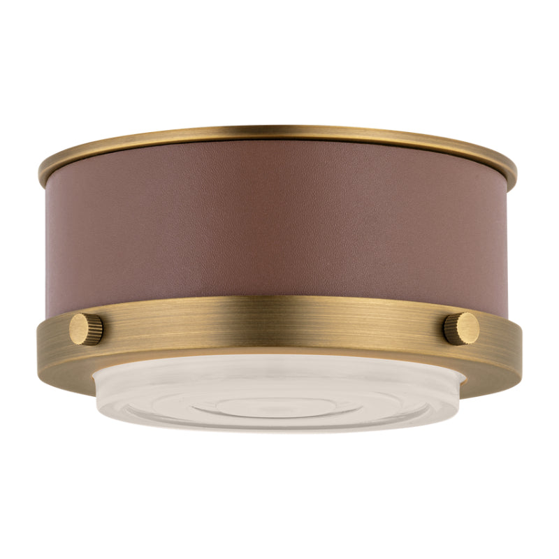 Visual Comfort LF1071 Marlowe 1-lt 5" LED Mini Flush Mount - Time Worm Brass