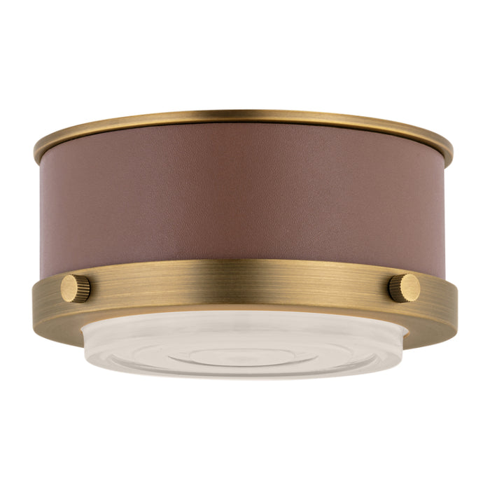 Visual Comfort LF1071 Marlowe 1-lt 5" LED Mini Flush Mount - Time Worm Brass