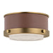 Visual Comfort LF1071 Marlowe 1-lt 5" LED Mini Flush Mount - Time Worm Brass