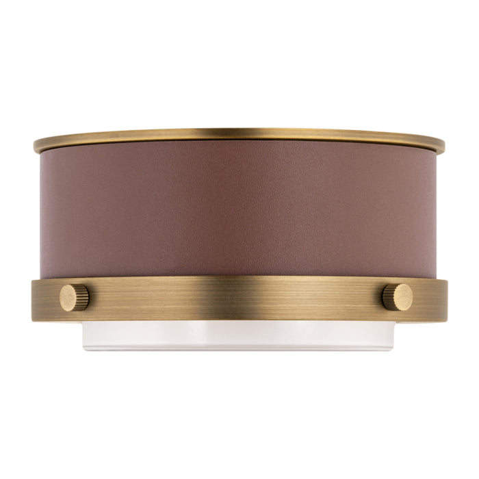 Visual Comfort LF1071 Marlowe 1-lt 5" LED Mini Flush Mount - Time Worm Brass