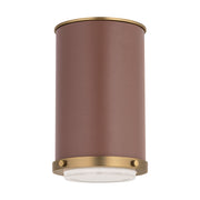 Visual Comfort LF1081 Marlowe 1-lt 5" LED Small Flush Mount - Time Worm Brass