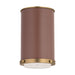 Visual Comfort LF1081 Marlowe 1-lt 5" LED Small Flush Mount - Time Worm Brass