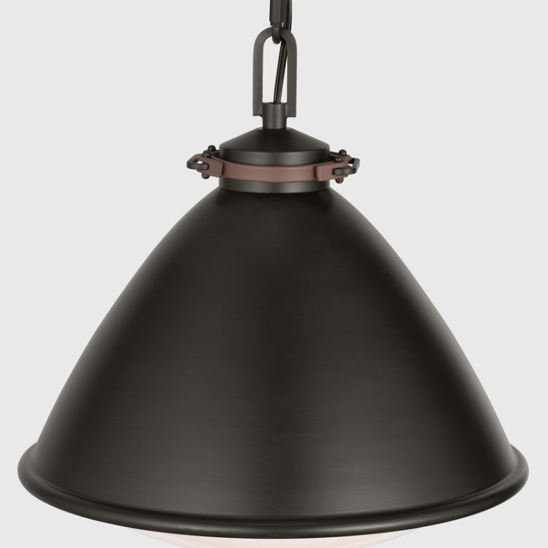 Visual Comfort LP1111 Hayward 1-lt 13" Medium Pendant - Aged Iron
