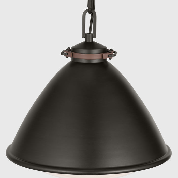 Visual Comfort LP1111 Hayward 1-lt 13" Medium Pendant - Aged Iron