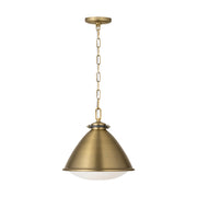 Visual Comfort LP1111 Hayward 1-lt 13" Medium Pendant - Time Worn Brass