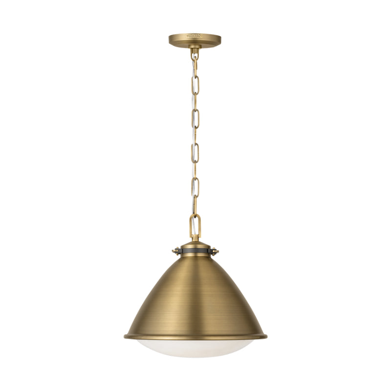 Visual Comfort LP1111 Hayward 1-lt 13" Medium Pendant - Time Worn Brass