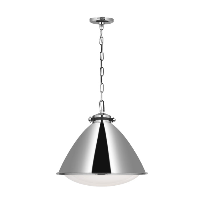 Visual Comfort LP1121 Hayward 1-lt 18" Large Pendant - Polished Nickel