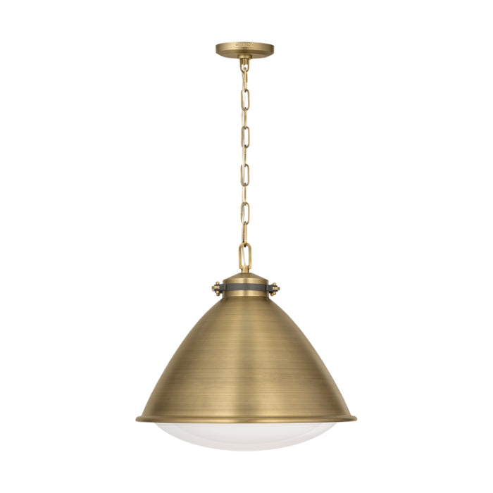 Visual Comfort LP1121 Hayward 1-lt 18" Large Pendant - Time Worn Brass
