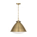 Visual Comfort LP1121 Hayward 1-lt 18" Large Pendant - Time Worn Brass
