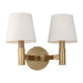 Visual Comfort LW1152 Grayson 2-lt 13" Wall Sconce - Time Worn Brass