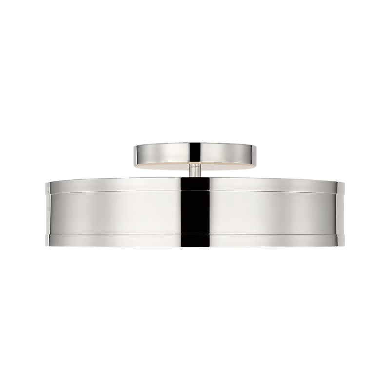 Visual Comfort PCF1051 Dupont 1-lt 12" LED Semi Flush Mount - Polished Nickel