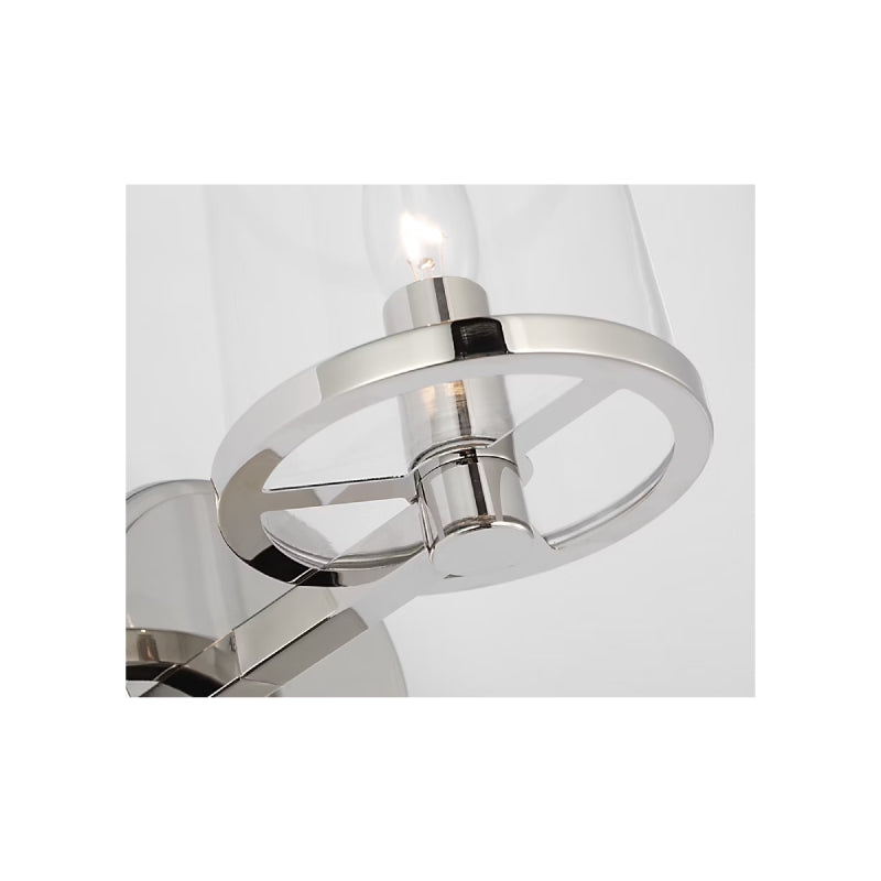 Visual Comfort LV1081 Reynolds 1-lt 9" Tall Bath Sconce - Polished Nickel