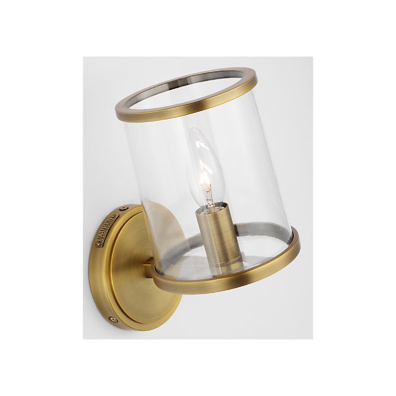 Visual Comfort LV1081 Reynolds 1-lt 9" Tall Bath Sconce - Time Worn Brass