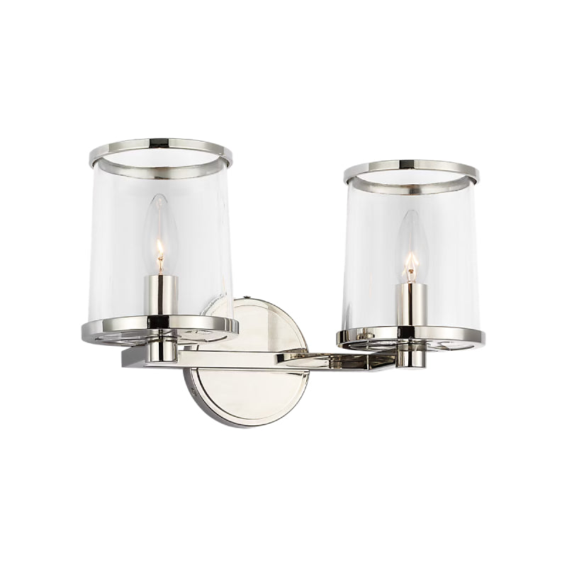 Visual Comfort LV1082 Reynolds 2-lt 15" Medium Vanity Light - Polished Nickel