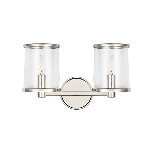 Visual Comfort LV1082 Reynolds 2-lt 15" Medium Vanity Light - Polished Nickel