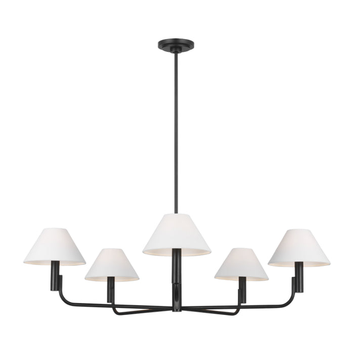 Visual Comfort SLC1005 Colfax 5-lt 41" LED Large Chandelier - Aged Iron