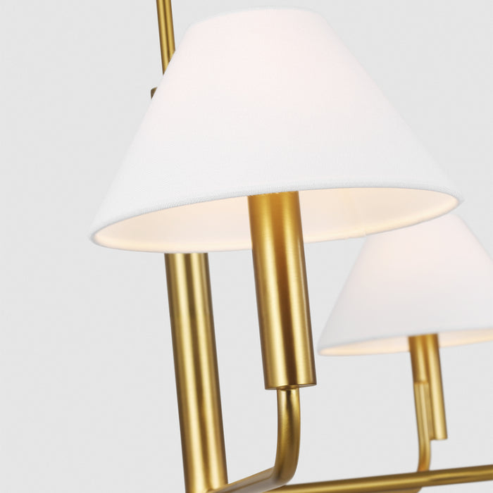 Visual Comfort SLC1005 Colfax 5-lt 41" LED Large Chandelier - Burnished Brass