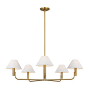Visual Comfort SLC1005 Colfax 5-lt 41" LED Large Chandelier - Burnished Brass