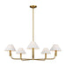 Visual Comfort SLC1005 Colfax 5-lt 41" LED Large Chandelier - Burnished Brass