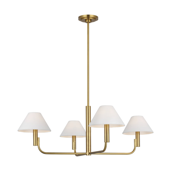 Visual Comfort SLC1014 Colfax 4-lt 35" LED Medium Chandelier - Burnished Brass