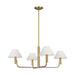 Visual Comfort SLC1014 Colfax 4-lt 35" LED Medium Chandelier - Burnished Brass