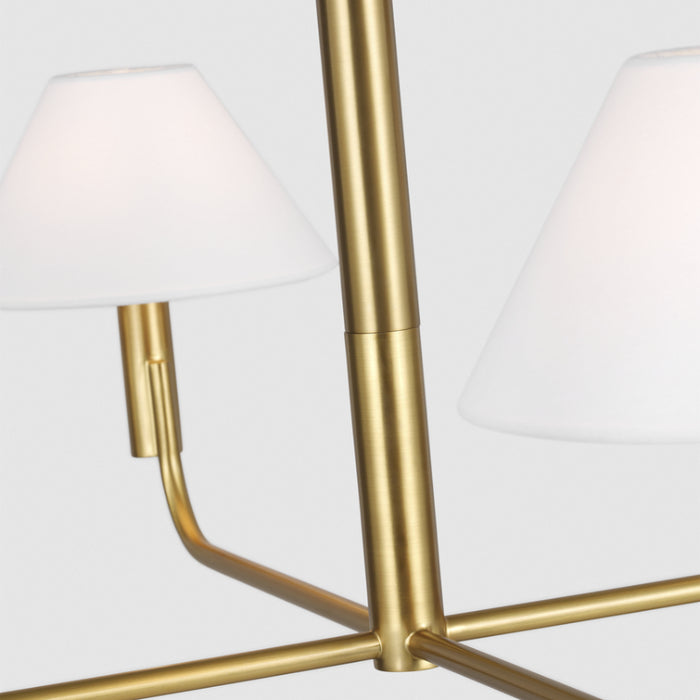 Visual Comfort SLC1014 Colfax 4-lt 35" LED Medium Chandelier - Burnished Brass