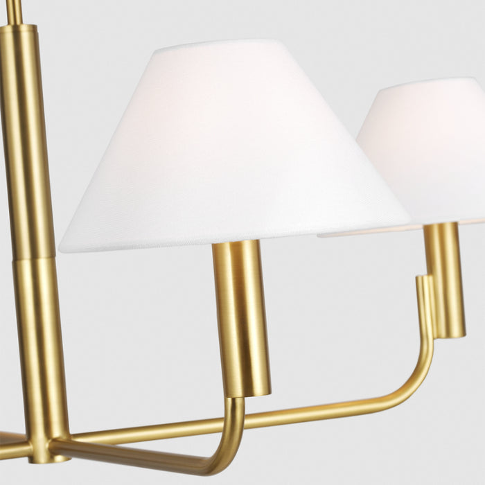 Visual Comfort SLC1014 Colfax 4-lt 35" LED Medium Chandelier - Burnished Brass
