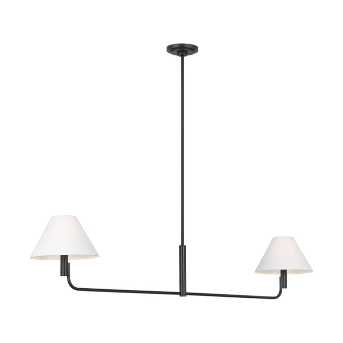 Visual Comfort SLC1022 Colfax 2-lt 55" LED Medium Linear Chandelier - Aged Iron