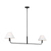 Visual Comfort SLC1022 Colfax 2-lt 55" LED Medium Linear Chandelier - Aged Iron