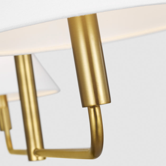Visual Comfort SLC1022 Colfax 2-lt 55" LED Medium Linear Chandelier - Burnished Brass