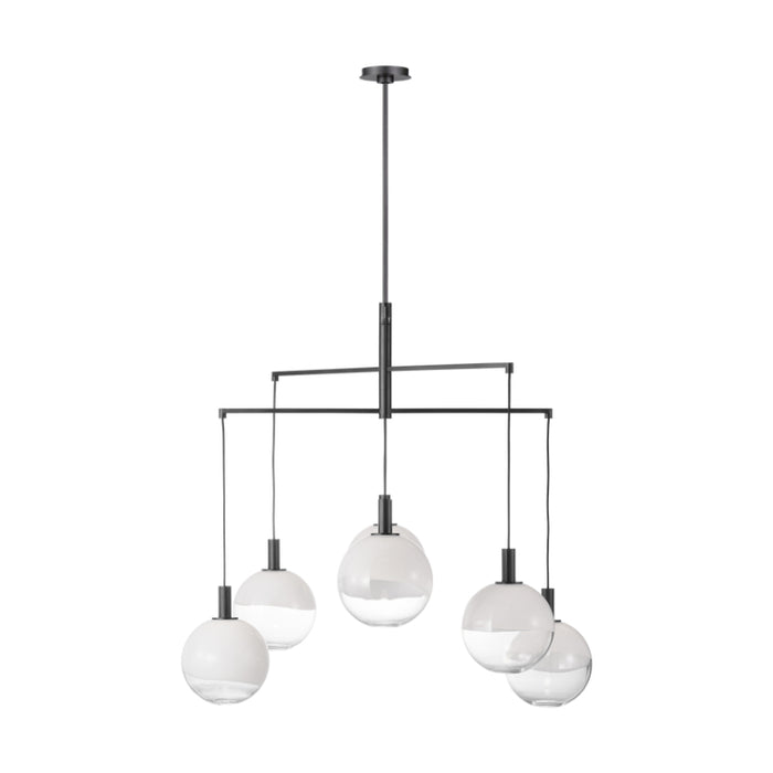Visual Comfort SLC1036 Torian 6-lt 40" LED Extra Large Chandelier - Aged Iron