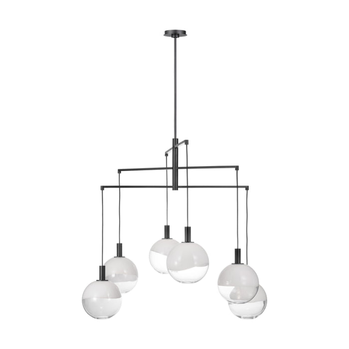 Visual Comfort SLC1036 Torian 6-lt 40" LED Extra Large Chandelier - Aged Iron